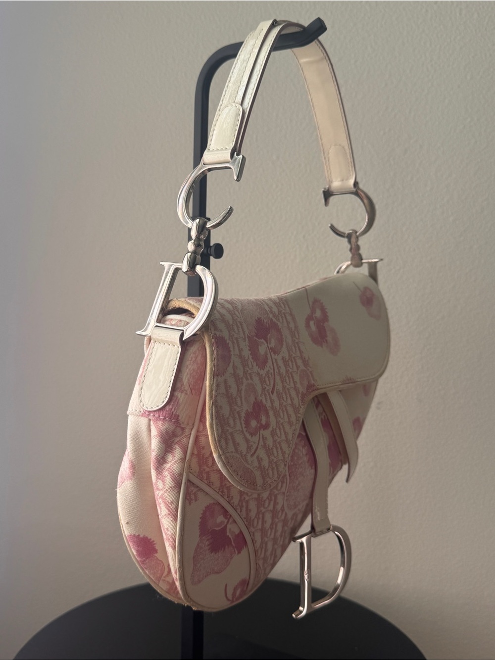 Vintage authentic Christian Dior 2004 PinkGirly Diorissimo Saddle Bag - Picture 2 of 16